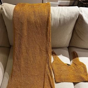 Hanifa Gold Midi Dress